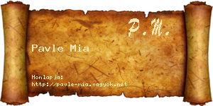 Pavle Mia névjegykártya